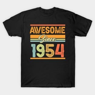 Awesome Since 1954 70th Birthday 70 Years Old Bday T-Shirt